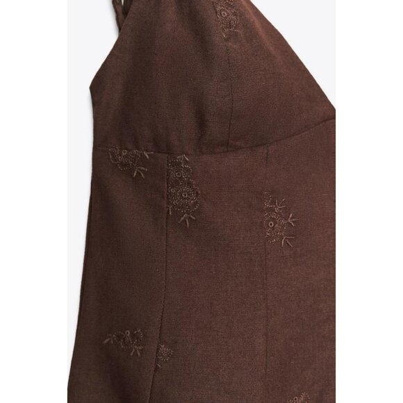 ZARA SHORT EMBROIDERED DRESS - Picture 7 of 7